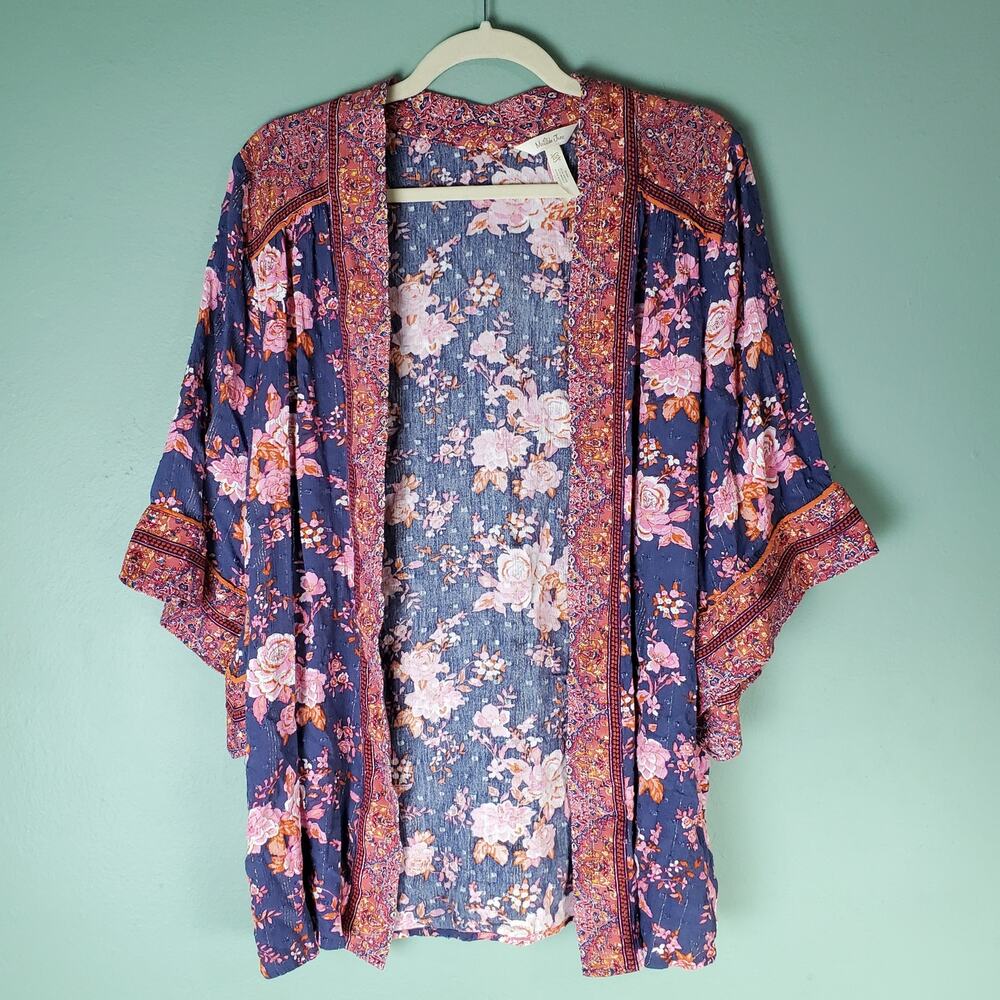 Matilda Jane Womens Kimono Top Olivia Floral Print Size Extra Small/Small